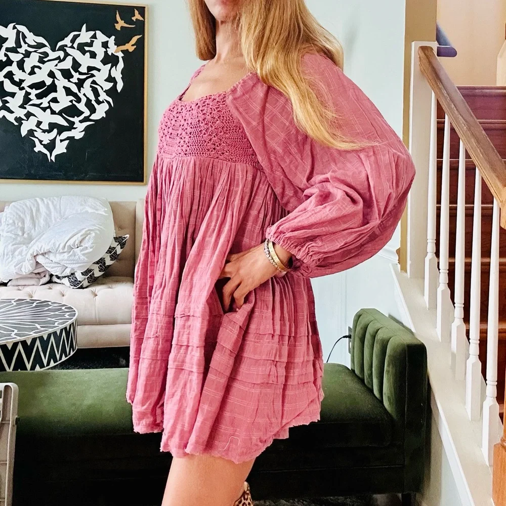Free People dried current Ari Mini Dress
